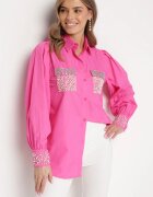 elsa.m by may Cămașă Fucsia Ornată bogat cu Zirconii și Perle Primulla