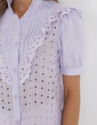 elsa.m by may Cămașă Violet Dantelată cu guler înalt și Broderie Decorativă Astralee