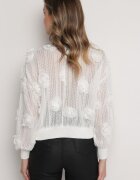 elsa.m by may Cardigan Ajurat Alb cu Flori Helallia