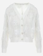 elsa.m by may Cardigan Ajurat Alb cu Flori Helallia