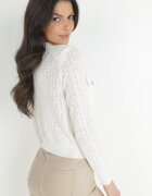 elsa.m by may Cardigan Alb cu Butoane cu Bijuterii Gossi
