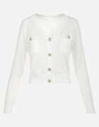 elsa.m by may Cardigan Alb cu Butoane cu Bijuterii Gossi