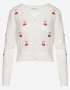 elsa.m by may Cardigan Alb cu Cireșe Brodate Niralia