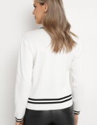 elsa.m by may Cardigan Alb cu nasturi bijuterie și aplicații Reaksmey