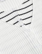 elsa.m by may Cardigan Alb cu Vâscoză cu Nasturi din Material Reiat Pinnasia