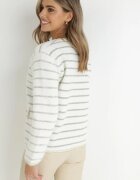 elsa.m by may Cardigan Alb din Vâscoză cu Nasturi Toka