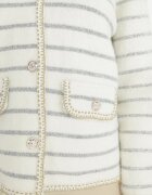 elsa.m by may Cardigan Alb din Vâscoză cu Nasturi Toka