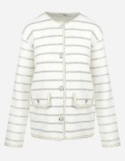 elsa.m by may Cardigan Alb din Vâscoză cu Nasturi Toka