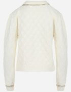 elsa.m by may Cardigan alb din viscoză cu decolteu rotund și decorație metalică Velissi