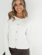 elsa.m by may Cardigan Alb Încheiat cu Perle Cholli