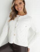 elsa.m by may Cardigan Alb Încheiat cu Perle Cholli