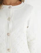 elsa.m by may Cardigan Alb Încheiat cu Perle Cholli