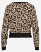 elsa.m by may Cardigan Bej din Vâscoză cu imprimeu leopard cu nasturi Miavessael