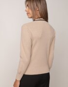 elsa.m by may Cardigan bej din vâscoză cu lanțuri Seime