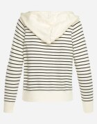 elsa.m by may Cardigan de viscoză bej cu dungi cu glugă Alaneil