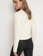 elsa.m by may Cardigan de viscoză bej deschis cu bordură împletită broșă și nasturi bijuterie Heerkani
