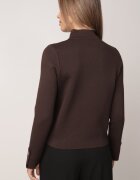 elsa.m by may Cardigan din vâscoză cu fermoar cu guler tip tunică și aplicație în stil napoleonic Elegancia Maro