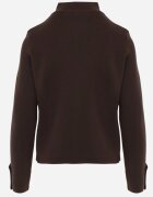 elsa.m by may Cardigan din vâscoză cu fermoar cu guler tip tunică și aplicație în stil napoleonic Elegancia Maro