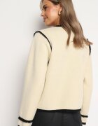 elsa.m by may Cardigan Elegant Bej deschis cu nasturi Decorat cu paspoal și nituri Irilanea