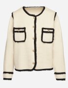 elsa.m by may Cardigan Elegant Bej deschis cu nasturi Decorat cu paspoal și nituri Irilanea