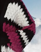 elsa.m by may Cardigan Fuchsia-Negru Deschis cu Dungi Fanteziste Vebare