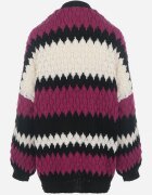 elsa.m by may Cardigan Fuchsia-Negru Deschis cu Dungi Fanteziste Vebare