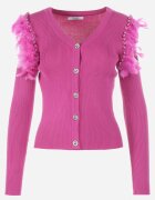 elsa.m by may Cardigan Fucsia cu pene și perle Mirnije