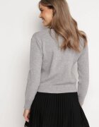 elsa.m by may Cardigan Gri din vâscoză cu Aplicații și Panglică Gudesa