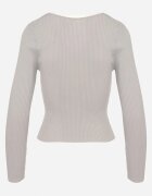 elsa.m by may Cardigan Gri Reiat cu Vâscoză Încheiat cu Copci Metalice Irivanes