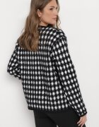 elsa.m by may Cardigan Negru-Alb din Viscoză pepită cu nasturi decorativi Lasietta