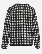 elsa.m by may Cardigan Negru-Alb din Viscoză pepită cu nasturi decorativi Lasietta