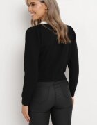 elsa.m by may Cardigan Negru cu nasturi bijuterie Mandalis