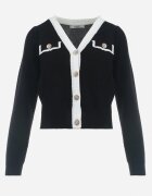 elsa.m by may Cardigan Negru cu nasturi bijuterie Mandalis