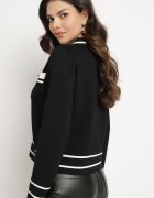 elsa.m by may Cardigan Negru cu Nasturi și Capse Suhaila