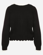 elsa.m by may Cardigan Negru cu Vâscoză în Stil Retro Decorat cu Legătură și Nasturi Eleganți Selimi
