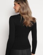 elsa.m by may Cardigan Negru din Tricot Reiat Leoleta