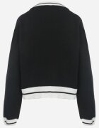 elsa.m by may Cardigan Negru din Viscoză cu Nasturi Olisseme
