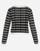 elsa.m by may Cardigan Negru Încheiat cu nasturi Decorat cu inscripții Raeliana