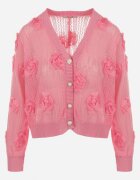 elsa.m by may Cardigan Roz Ajurat cu Flori Helallia