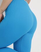 elsa.m by may Colanți Elastici Albaștri cu Bandă Elastică Lată în Talie Rindama