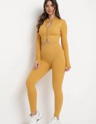 elsa.m by may Colanți Galbeni din Tricot Reiat Elastic Ichorsa