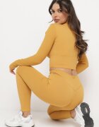 elsa.m by may Colanți Galbeni din Tricot Reiat Elastic Ichorsa