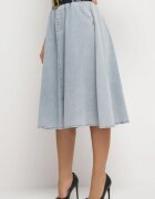 elsa.m by may Fustă Albastru deschis De blugi Midi cu curea Suera