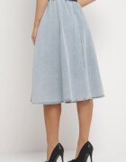 elsa.m by may Fustă Albastru deschis De blugi Midi cu curea Suera