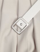 elsa.m by may Fustă bej deschis evazată plisată cu centură cu cataramă Aferna