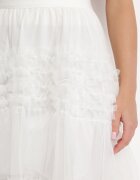 elsa.m by may Fustă cloche Albă cu Volane Warda