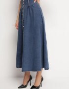 elsa.m by may Fustă de blugi bleumarin maxi din bumbac Nicollta