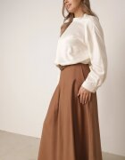 elsa.m by may Fustă evazată din viscoză decorată cu dungi Kapali Maro