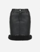 elsa.m by may Fustă negră creion din imitație de piele Nazalia