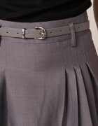 elsa.m by may Fustă-pantalon Gri Plisată cu Talie Înaltă și Curea Jezorea